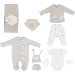 Bibaby Biorganic Curly Sheep 10'lu Hastane Çıkış Seti, Bej