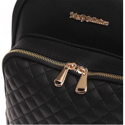 M&Y Dust Deri Anne Bebek Bakım Sırt Çantası, Siyah