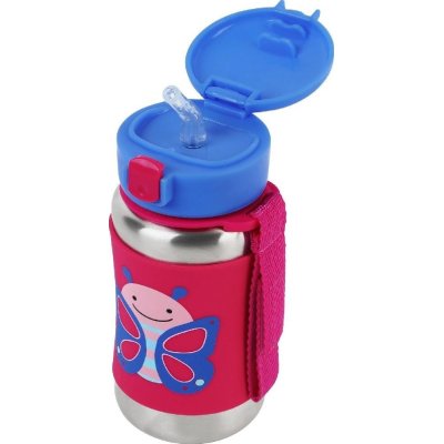 Skip Hop Pipetli Paslanmaz Çelik Suluk, 350 ml, Kelebek