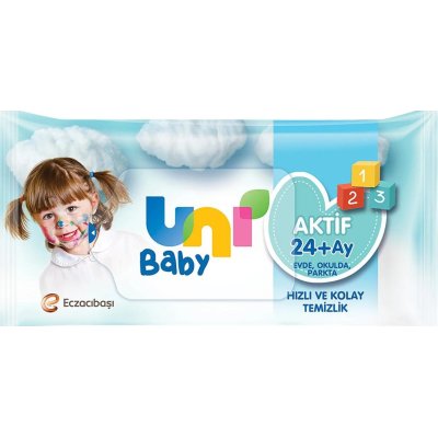 Uni Baby Aktif Islak Cep Mendili, 15 Yaprak, 3'lü