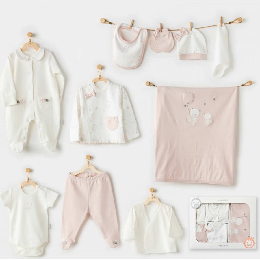 Andywawa AC25951 Ballerina 10 Parça Hastane Çıkışı Ekru