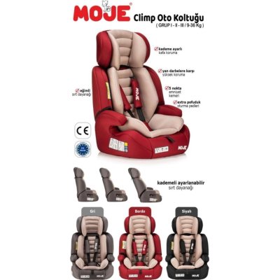 Moje Climp 9-36 Kg Oto Koltuğu, Bordo