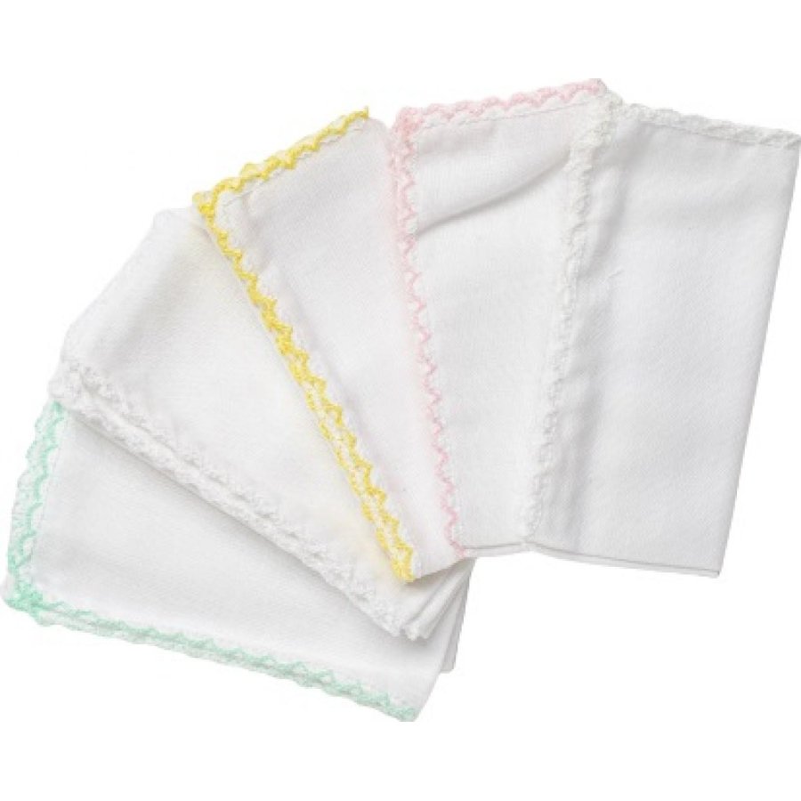 Andywawa Basic 5'li Bebek Ağız Mendili, 25x25, Pembe