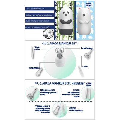 Chicco Bebek Tırnak Bakım Seti, Panda