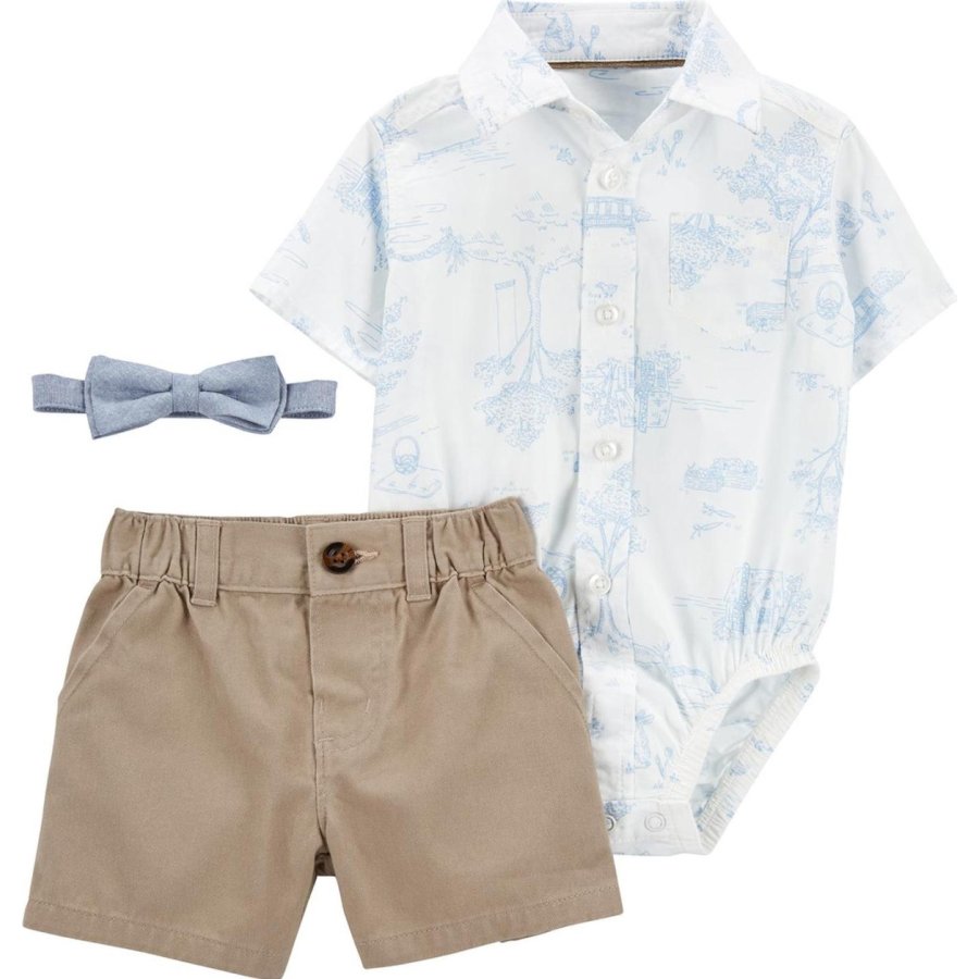 Carter's Erkek Bebek 3'lü Alt Üst Set, Karışık Renkli