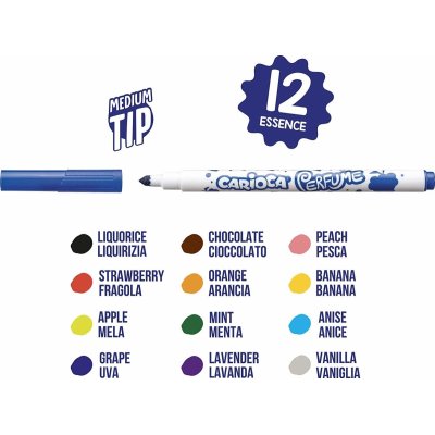 Carioca Kokulu Keçeli Boya Kalemi, 12'li