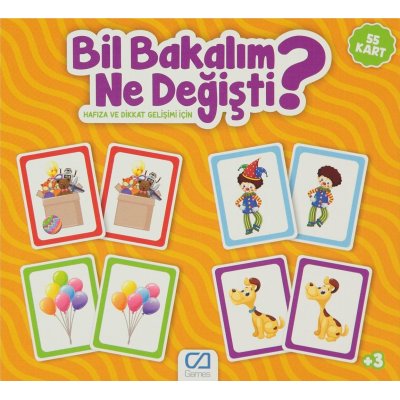 Games Bil Bakalım Ne Değişti? Hafıza ve Dikkat Gelişim Kartı, 55 Kart