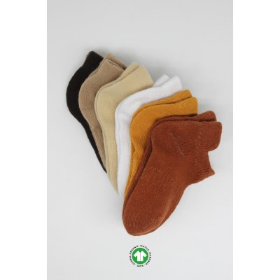 Bistyle Colors Penye Sneakers Soket Çorap, Toprak, 6'lı