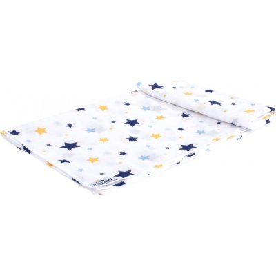 Sevi Bebe Desenli Müslin Bebek Battaniye, 120x100, Mavi, Yıldız Yağmuru