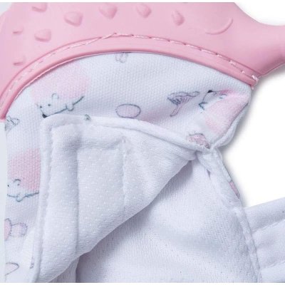 BabyJem Diş Kaşıyıcı Eldiven, Kirpi, Pembe