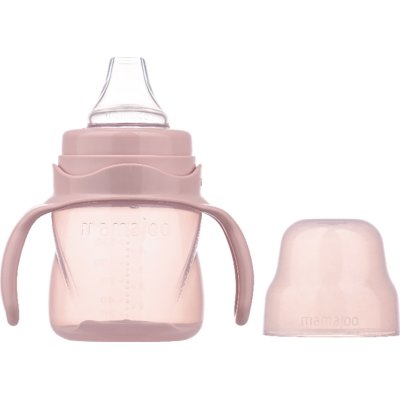 Mamajoo Kulplu Eğitici Bardak 160 ml & Anti Kolik Bardak Ucu, Powder Pink