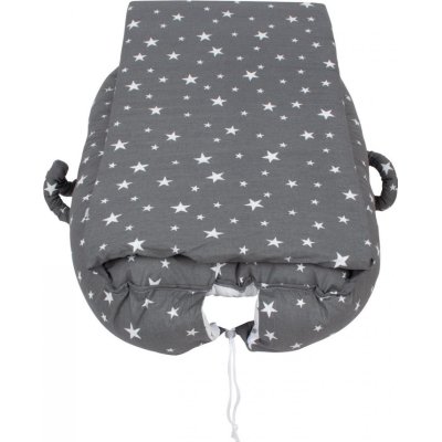 Sevi Bebe Anne Yanı Bebek Reflü Yatağı, Gri, Yıldız