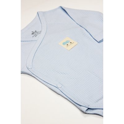 Bistyle Organic Modal Flying Balloons Kruvaze Uzun Kol Body BS17121 Mavi