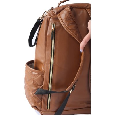 M&Y Oeste Deri Anne Bebek Bakım Sırt Çantası, Taba