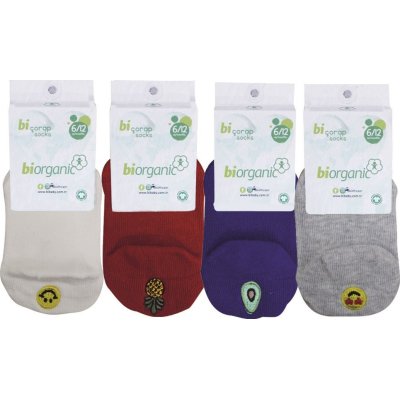 Bibaby Biorganic Sneakers Cute Çorap, Kırmızı