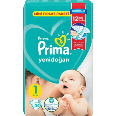 Prima Aktif Bebek Bezi, 1 Beden, 44 Adet