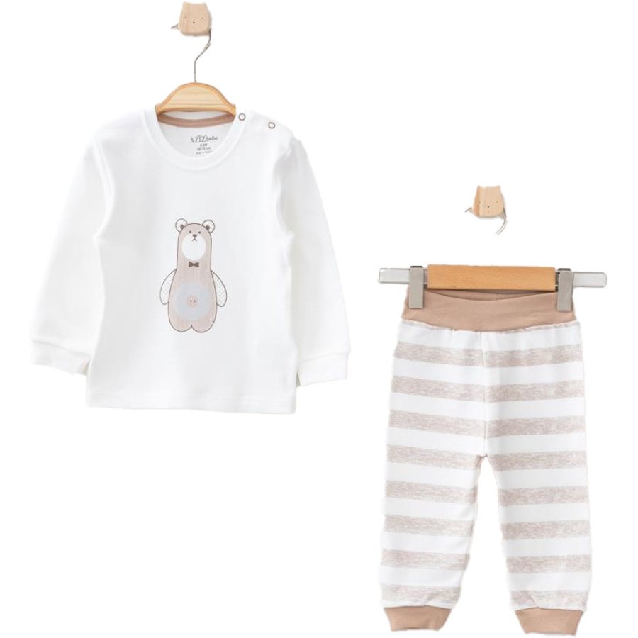 Aziz Bebe 3'lü Bebek Takım, Ekru