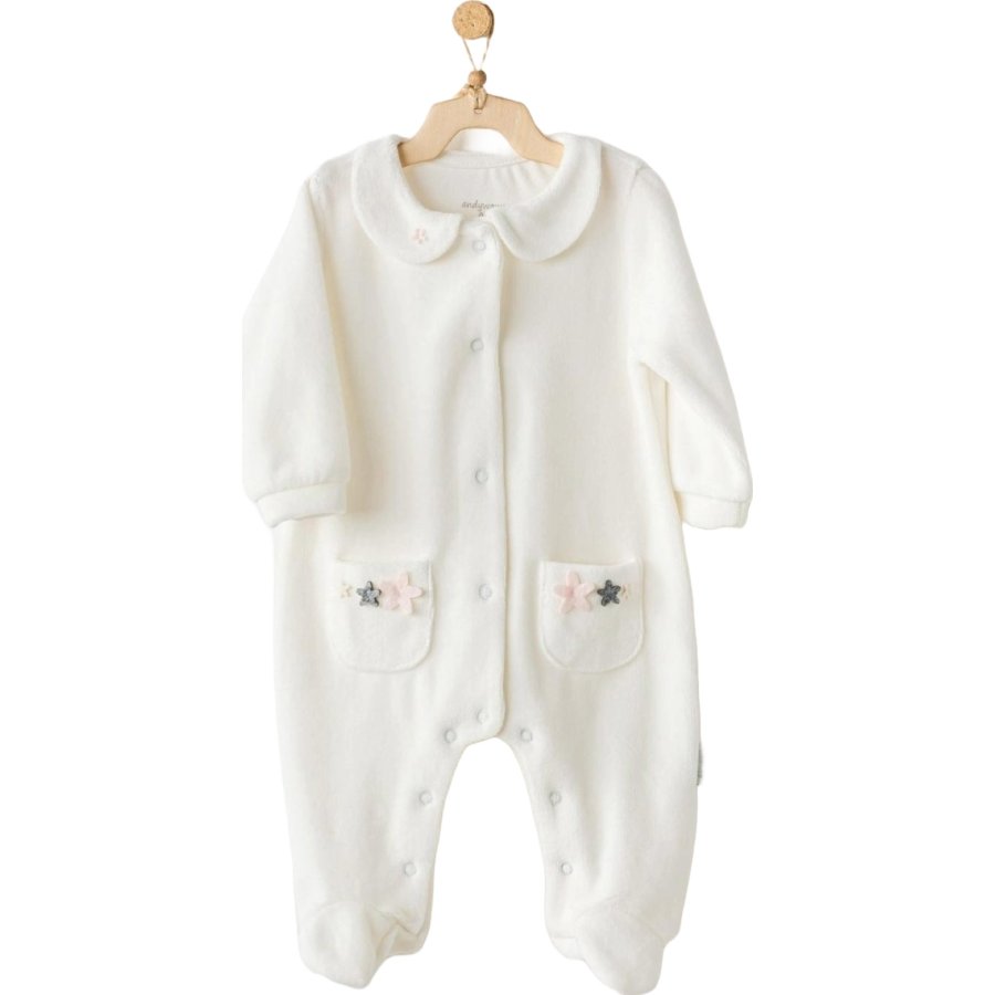 Andywawa Ballerina Kadife Bebek Tulum, Ekru