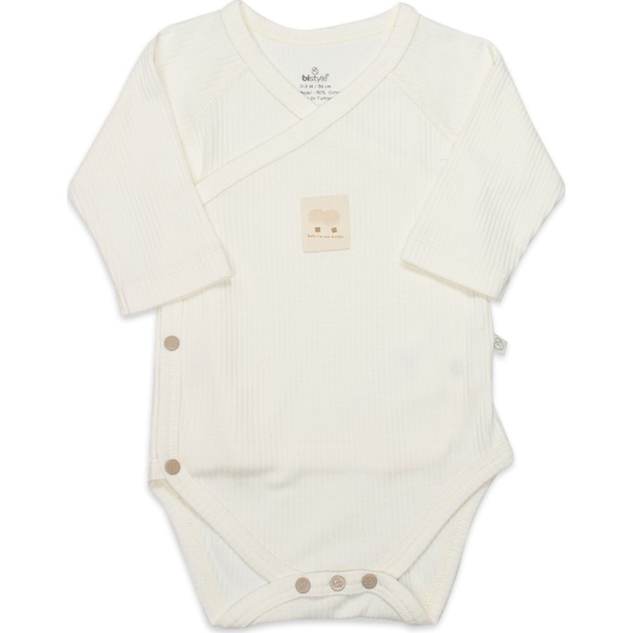 Bistyle Organic Modal Flying Balloons Kruvaze Uzun Kol Body BS17121 Ekru
