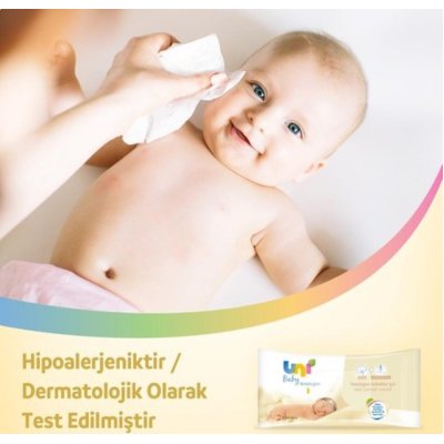 Uni Baby Yenidoğan Islak Mendil, 40 Yaprak, 3'lü