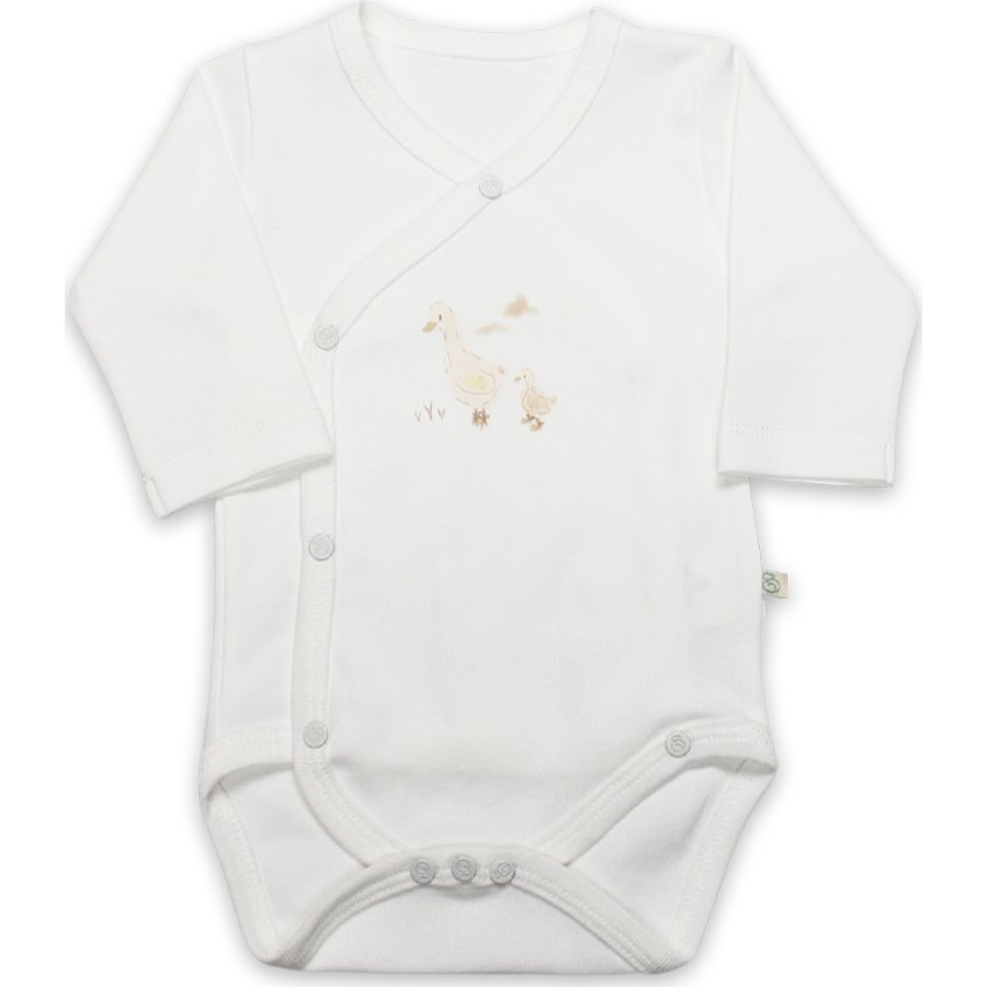 Bistyle Kruvaze Body Uzun Kol Welcome Baby Duck 17108 Sarı