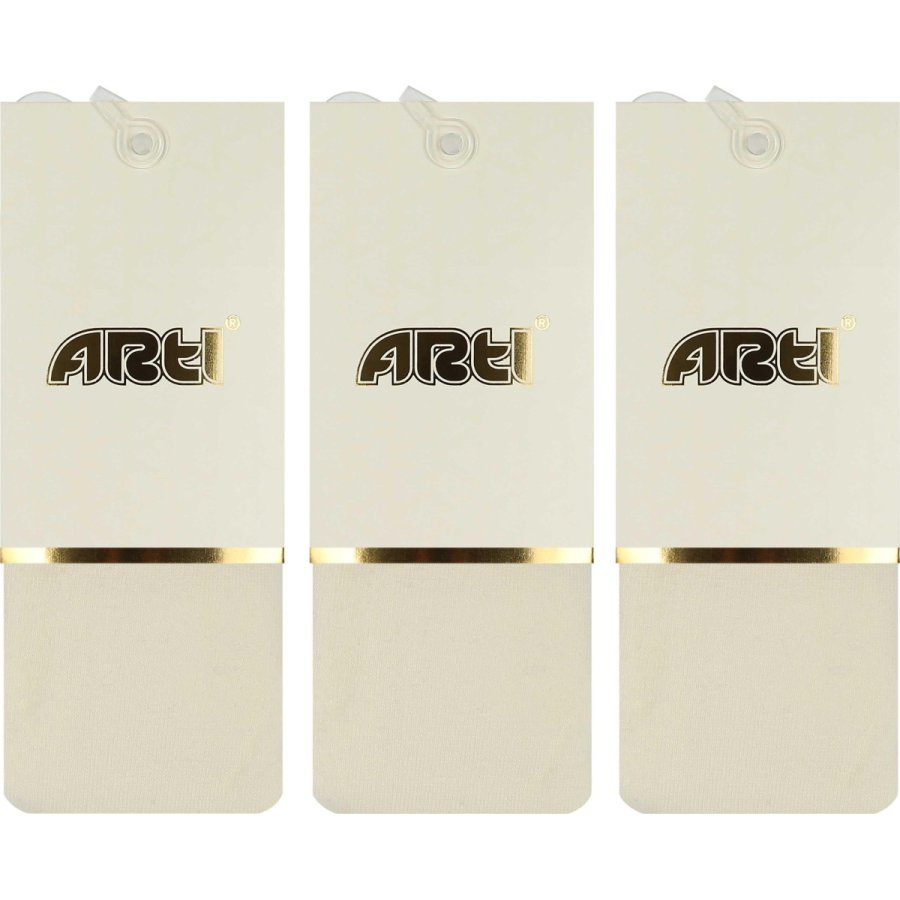 Artı Alona Düz Külotlu Çorap, Krem