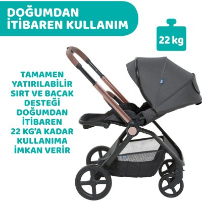 Chicco Mysa Bebek Arabası, Silver Grey