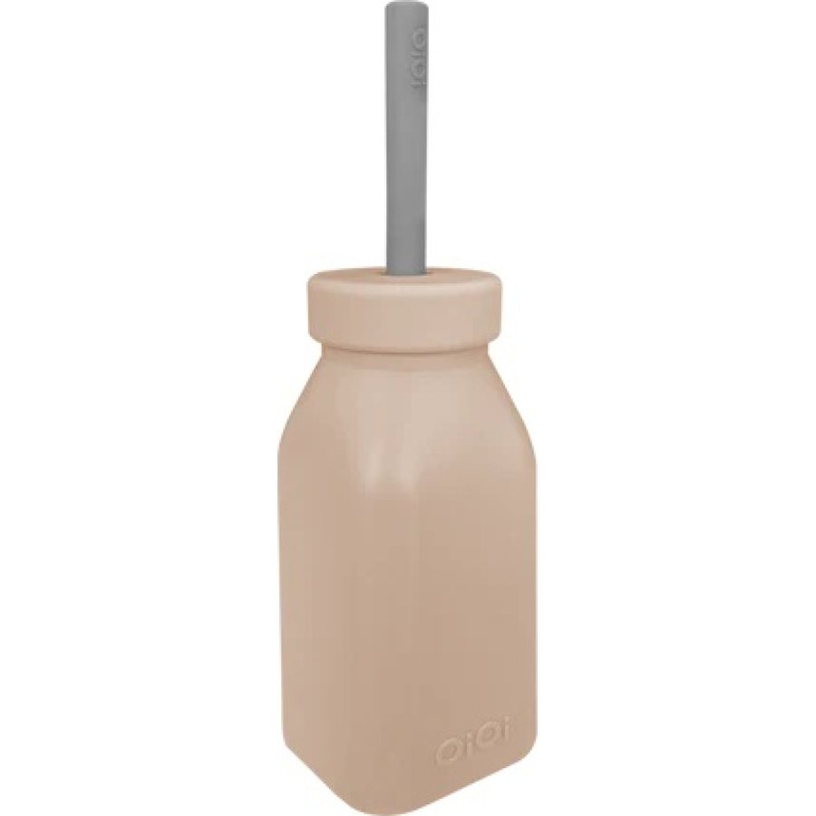 Oioi Şişe + Pipet 200 ml Bubble Beige / Powder Grey