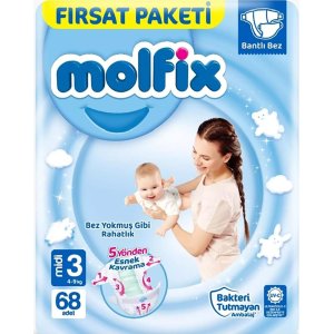 Molfix Bebek Bezi, 3 Beden, 68 Adet