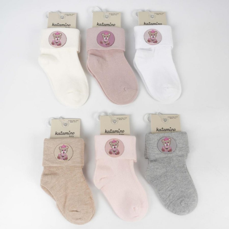 Katamino Bukre Aks Kız Bebek Soket Çorap K46292 Asorti