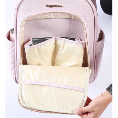 M&Y Dust Deri Anne Bebek Bakım Sırt Çantası, Lila