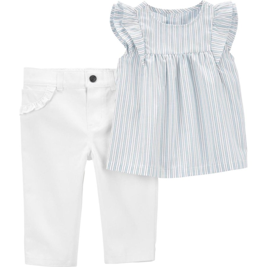 Carter's Kız Bebek 2'li Alt Üst Set, Mavi