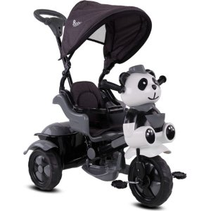 Babyhope 127A Little Panda 3 Tekerli Kontrollü Bisiklet (Pedli) Gri