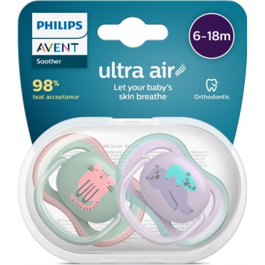 Philips Avent Ultra Air Emzik, 6-18 Ay, Kız, 2'li