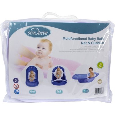 Sevi Bebe Çok Fonksiyonlu Bebek Yıkama Filesi & Minderi, Beyaz