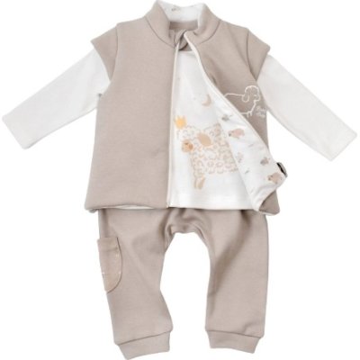 Bibaby Biorganic Curly Sheep 3'lü Takım, Bej