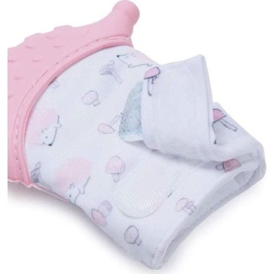 BabyJem Diş Kaşıyıcı Eldiven, Kirpi, Pembe