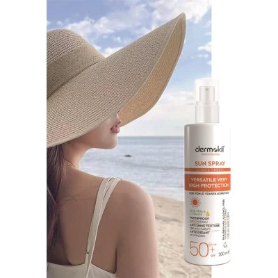 Dermokil Sun Çok Yönlü Yüksek Koruyucu Güneş Spreyi, SPF 50, 200 ml