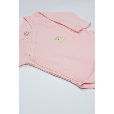 Bistyle Organic Modal Flying Balloons Kruvaze Uzun Kol Body BS17121 Pembe