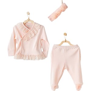 Andywawa Chic Girl 3 Parça Zıbın Takımı, Somon