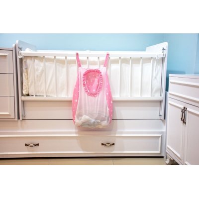 Sevi Bebe Kirli Çamaşır Torbası, Pembe, Yıldız