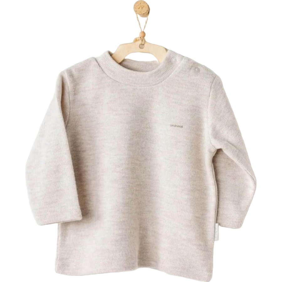 Andywawa Basic Bebek Tişört, Bej, Melanj