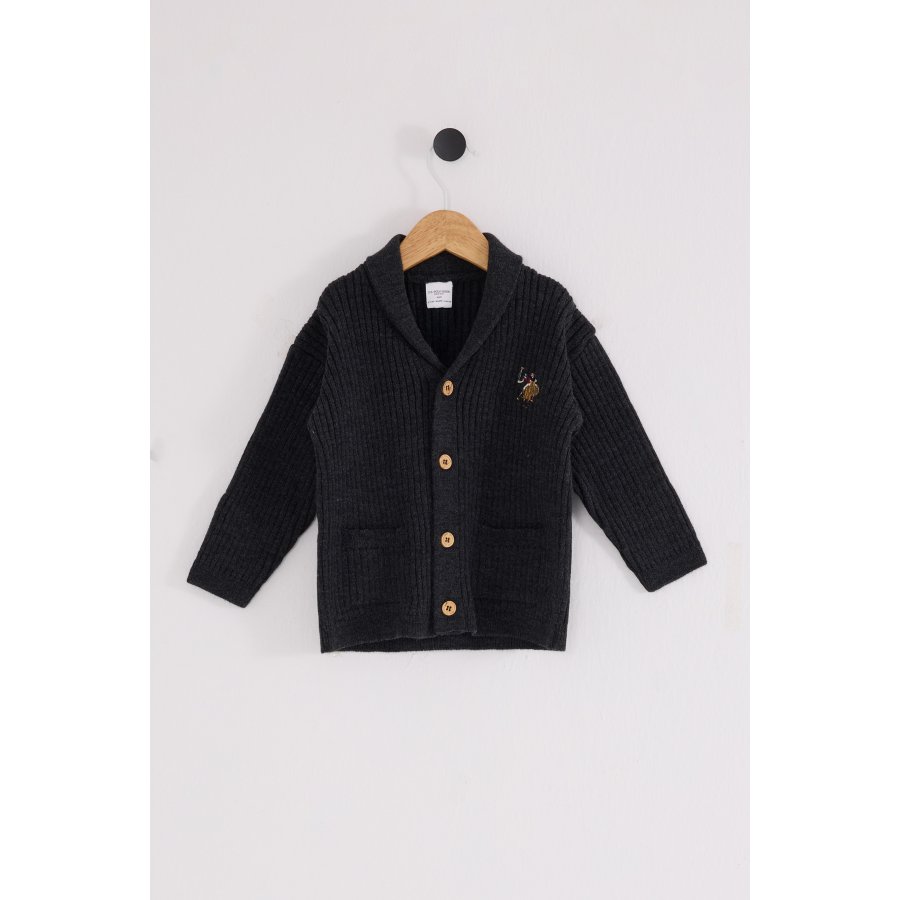 U.S. Polo Assn Bebek Hırka USB2608 Antrasit Melanj