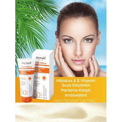 Dermokil Sun Krem Çok Yönlü Yüksek Koruyucu Güneş Kremi, SPF 50, 75 ml