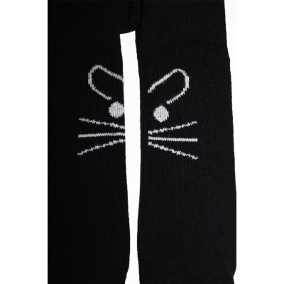 Bibaby Desenli Külotlu Çorap, Siyah, Kedi