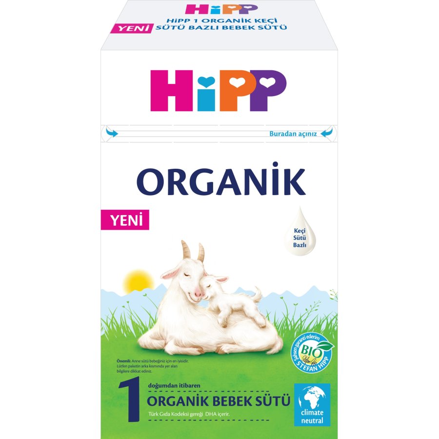 Hipp 1 Organik Keçi Sütü Bazlı Bebek Sütü, 400 g