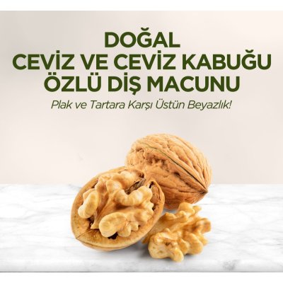 Eyüp Sabri Tuncer Doğal Diş Macunu, Ceviz & Ceviz Kabuğu Özlü, 90 g
