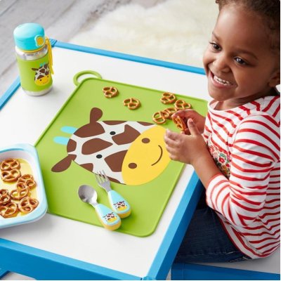 Skip Hop Pipetli Paslanmaz Çelik Suluk, 350 ml, Zürafa