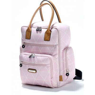 M&Y Eos Digital Anne Bebek Bakım Sırt Çantası, Gri, Toz Pembe