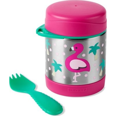 Skip Hop Zoo Paslanmaz Çelik Termos, 325 ml, Flamingo